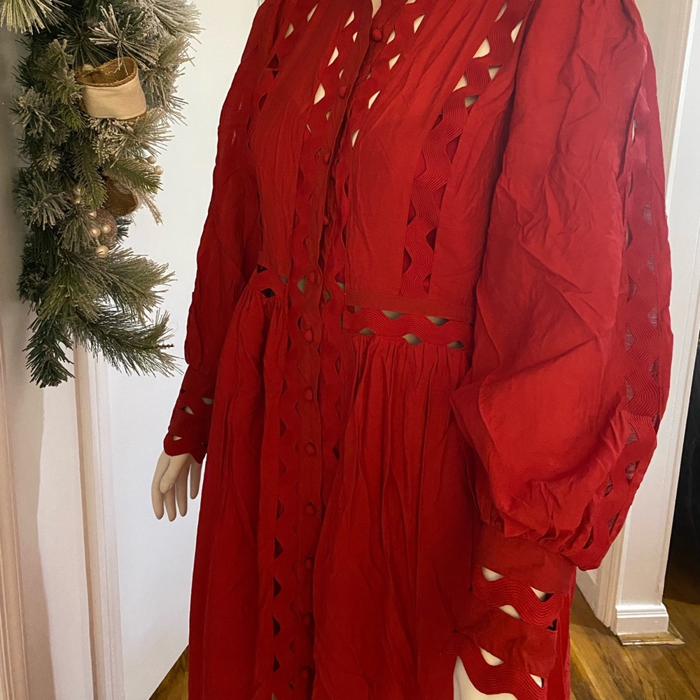 Red Maxi Dress - Plus size - Picture 4 of 9